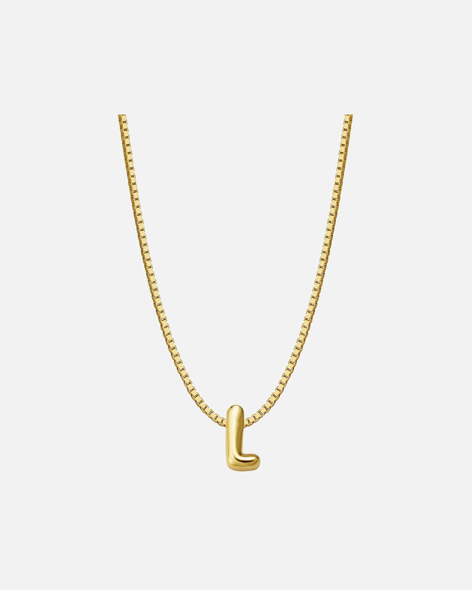 Halskette für Weiblich Glanzstücke München Halskette Buchstabe L aus Sterling Silber in gelbgold 40,0 cm Basiskette + 5,0 cm Verlängerung