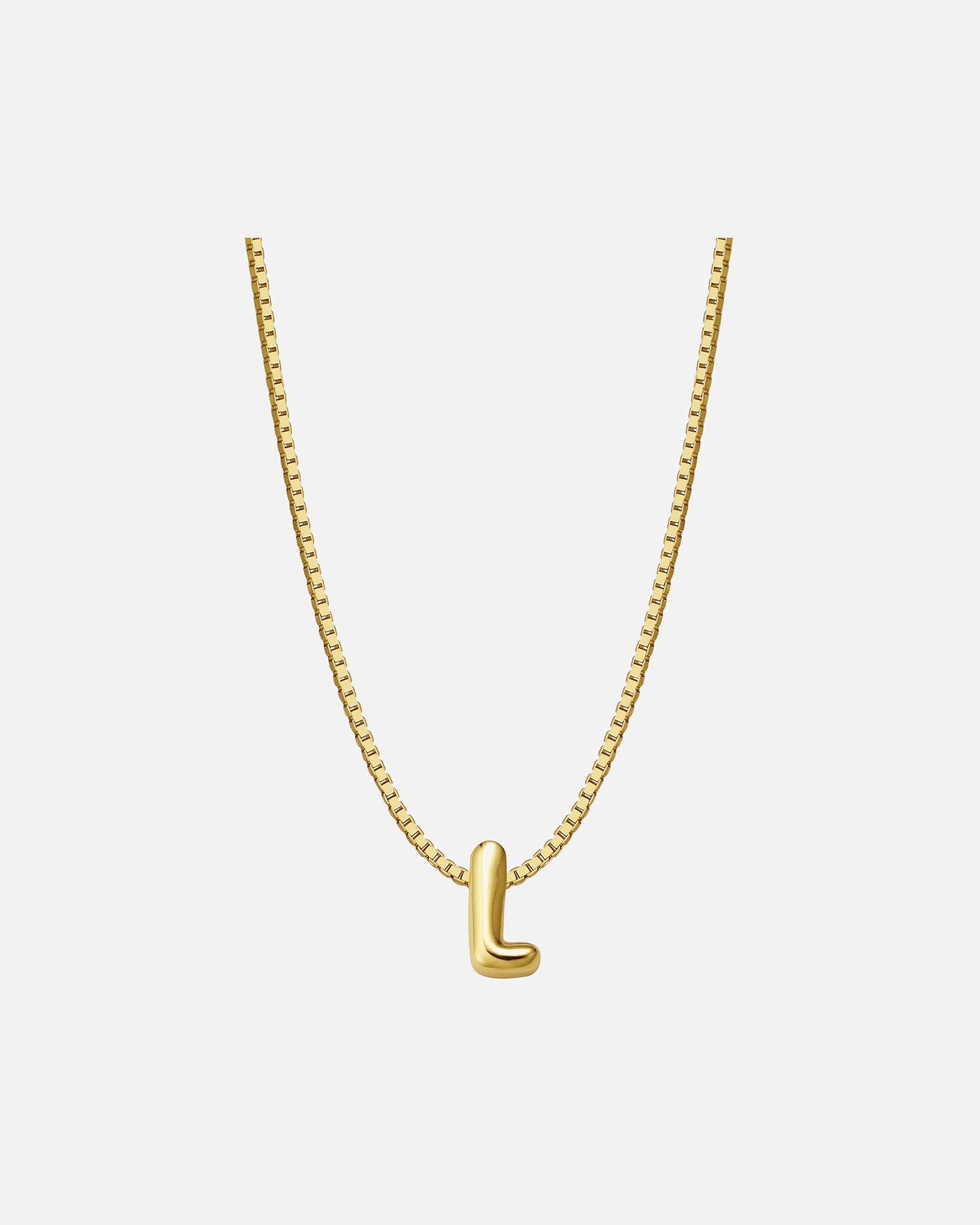 Halskette für Weiblich Glanzstücke München Halskette Buchstabe L aus Sterling Silber in gelbgold 40,0 cm Basiskette + 5,0 cm Verlängerung