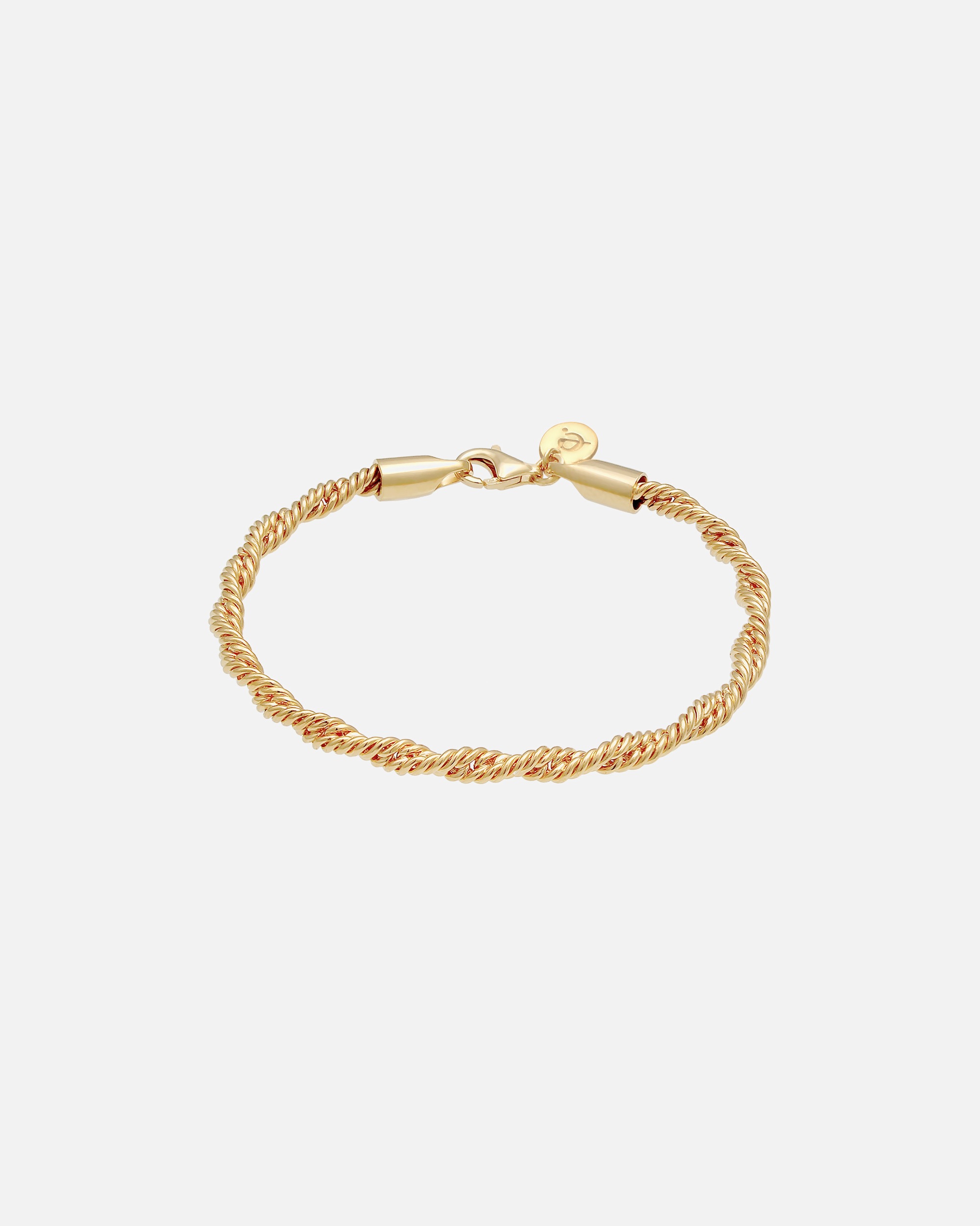 Armband für Weiblich Elli PREMIUM Kordel Gedreht Elegant Basic 925 Silber 18