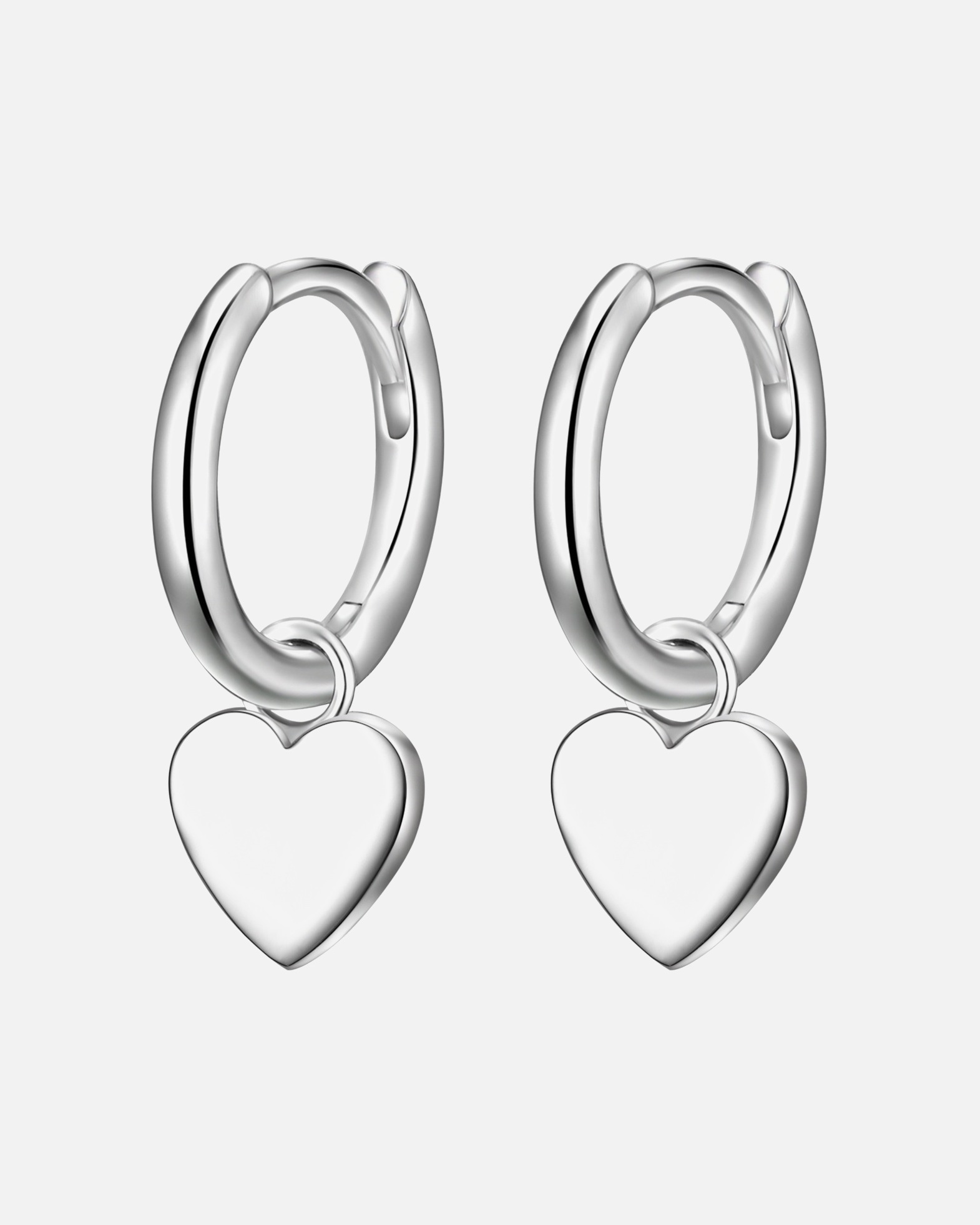Creolen für Weiblich Glanzstücke München Creolen Herz aus Sterling Silber in silber 16,9 mm