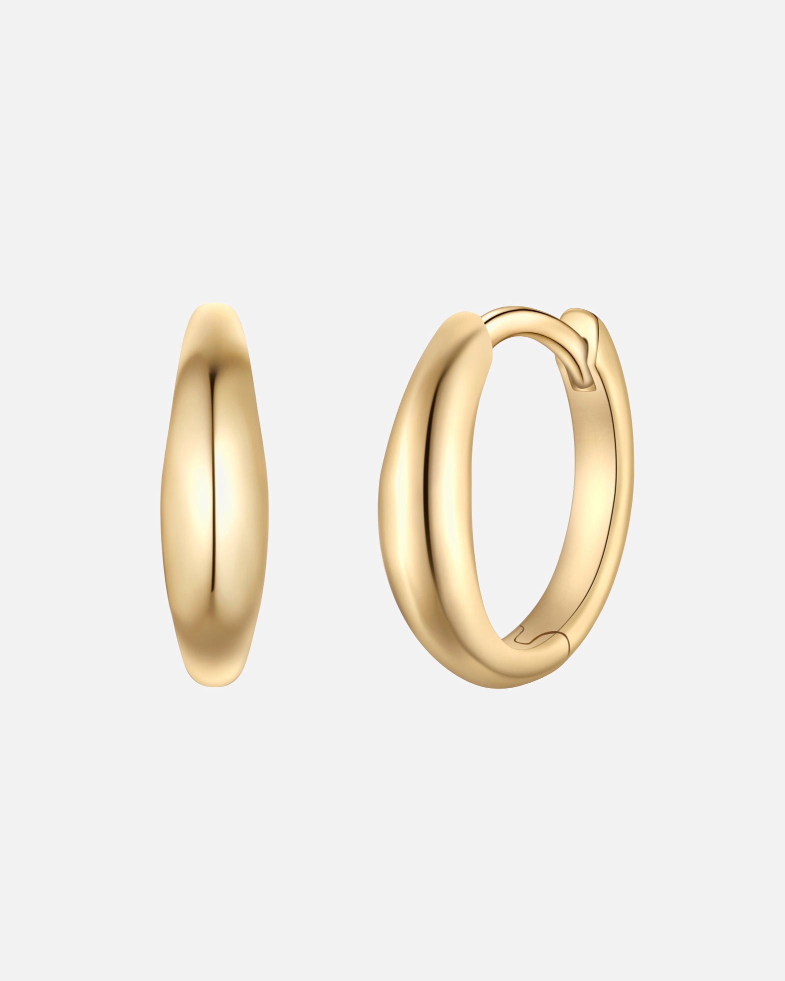 Creolen für Weiblich Glanzstücke München Creolen aus Sterling Silber in gelbgold 13,9 mm