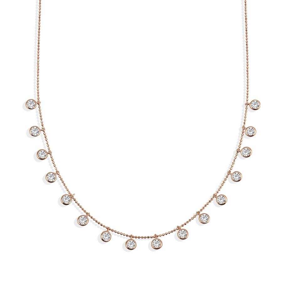 dKeniz Anhänger mit Kette 925/- Sterling Silber Zirkonia weiß 42 cm + 3cm Weiss Damen