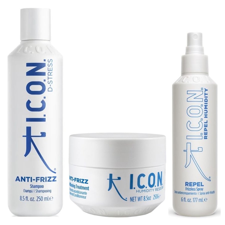 ICON ANTI-FRIZZ Shampoo + Treatment REPEL Set Damen