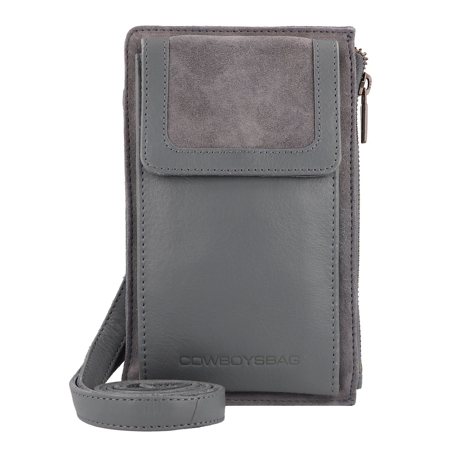 Cowboysbag Seventies Suede Handytasche Leder 12.5 cm dusk blue Grau Damen