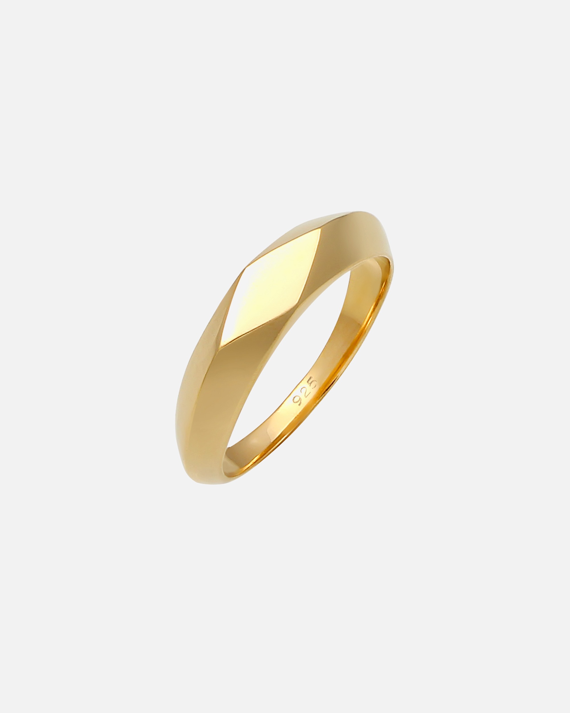Ring für Weiblich Elli Siegelring Pinky Ring Raute Geo Look 925 Silber 46