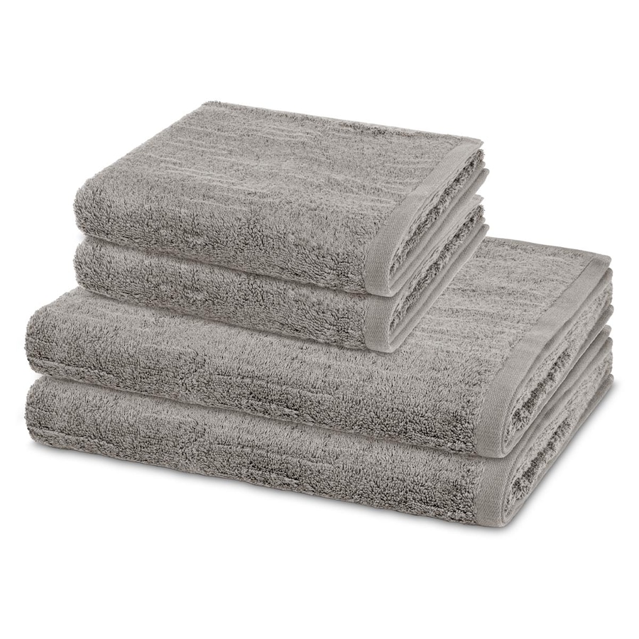 ROSS Handtuch-Set Premium (4-teilig) Flanell Grau