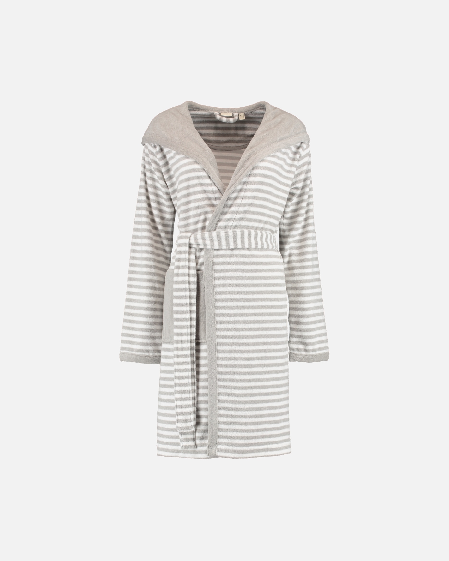 Bademantel für Weiblich Esprit Esprit Bademäntel Damen Kapuze Striped Hoody stone - 005 XS
