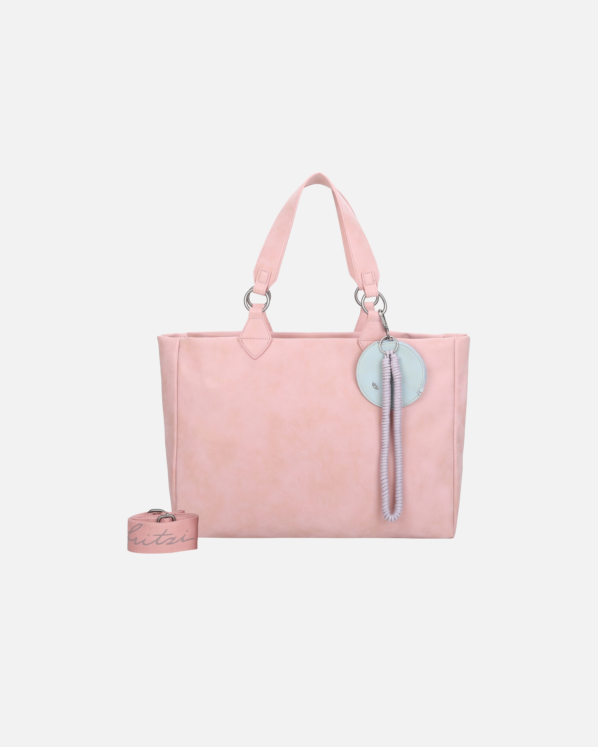 Clutch für Weiblich Fritzi aus Preußen Shopper Izzy Vintage mit Taschen-Anhänger und Schlüsselschlange rot