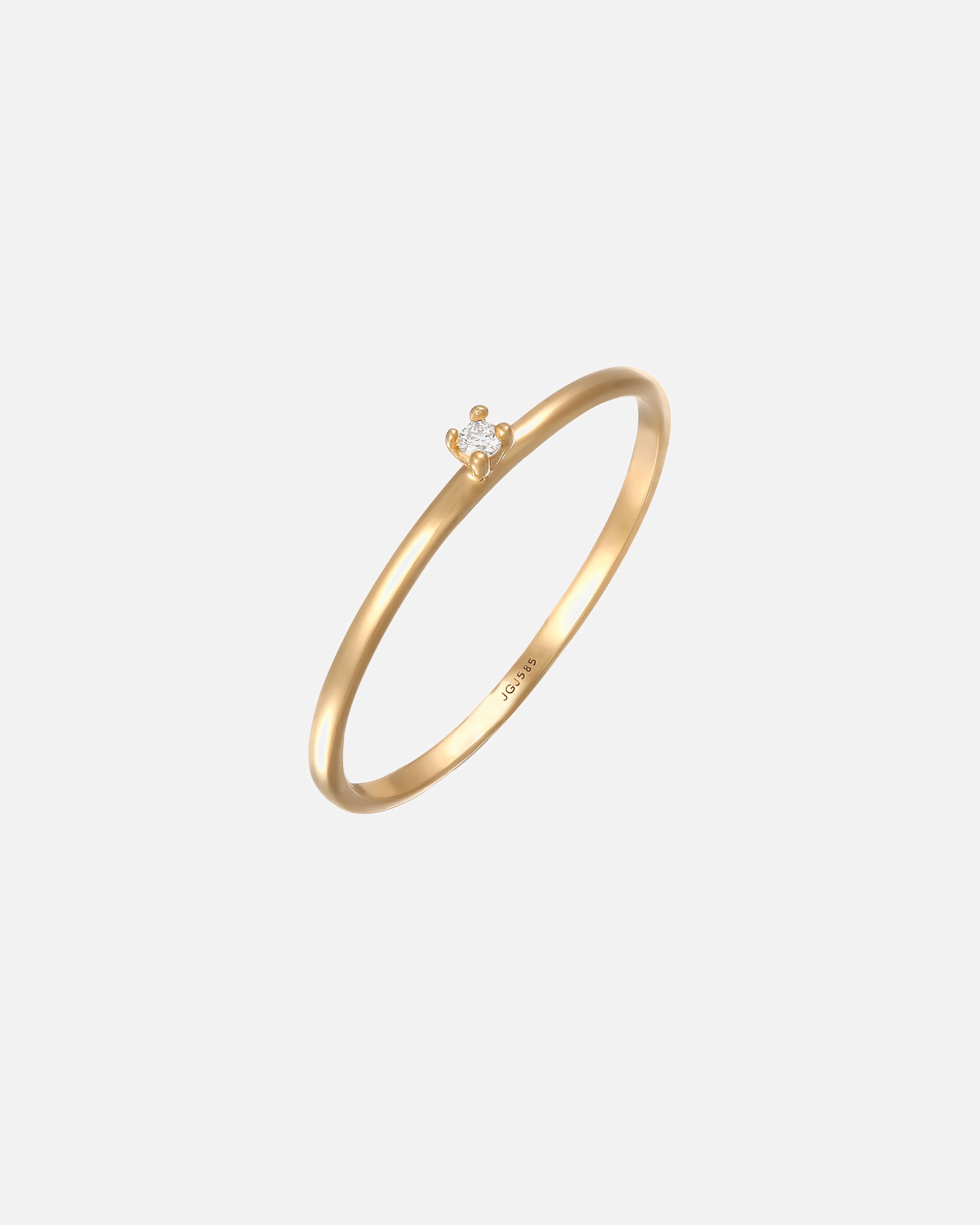 Ring für Weiblich Elli DIAMONDS Solitär Lab Grown Diamant (0.004 ct) 585 Gelbgold 58
