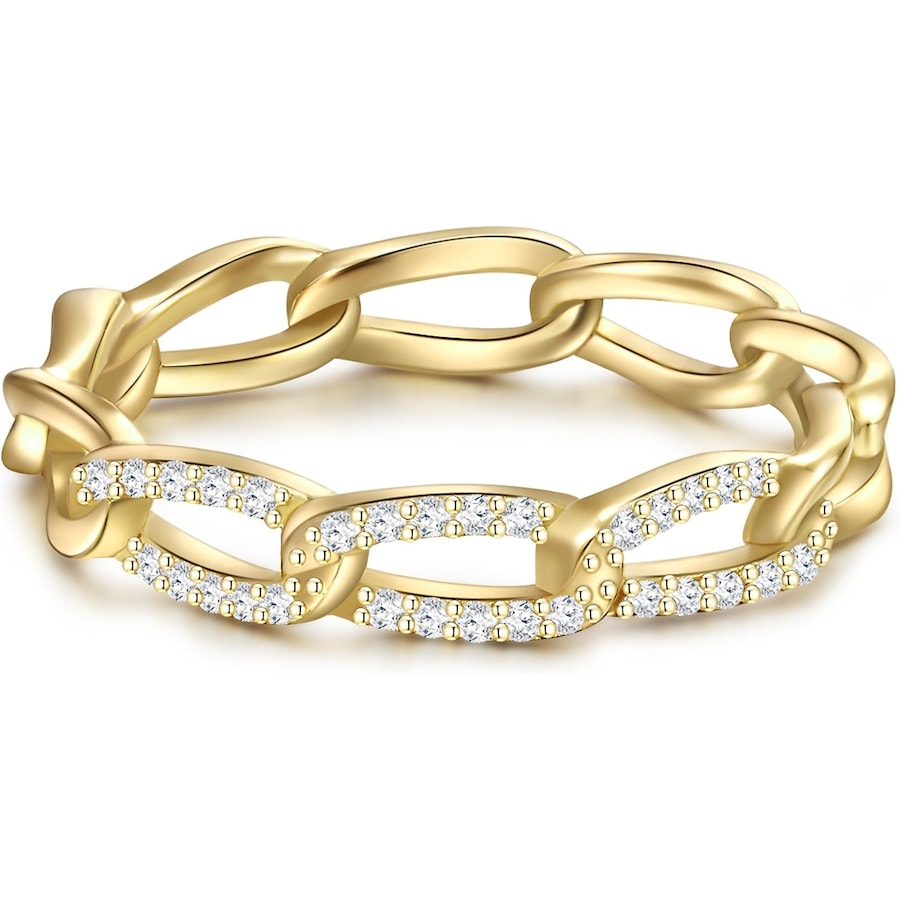 Glanzstücke München Ring Sterling Silber Zirkonia in Gelbgold 60 Damen