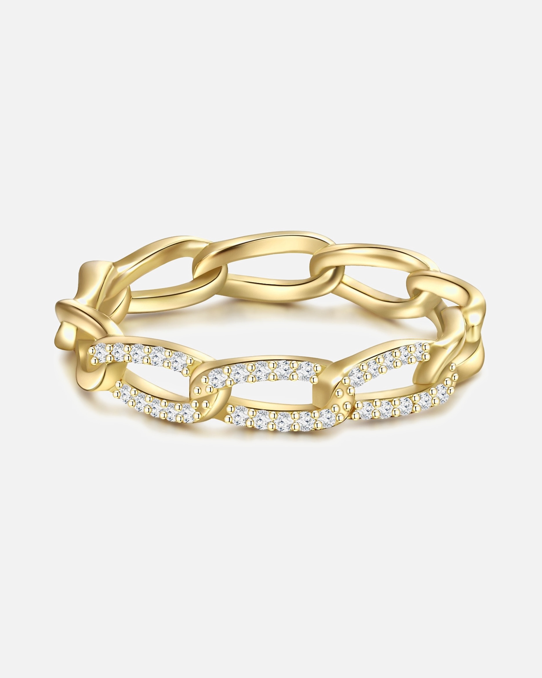 Ring für Weiblich Glanzstücke München Ring Sterling Silber Zirkonia in Gelbgold 58