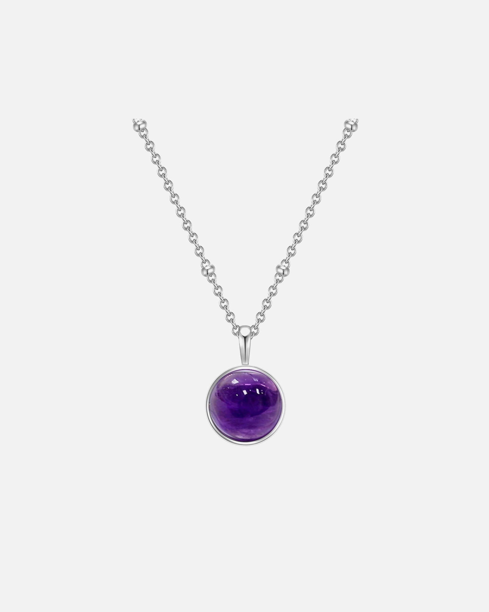 Halskette für Weiblich Glanzstücke München Halskette Sterling Silber Amethyst in Silber 40,0 cm Basiskette + 5,0 cm Verlängerung