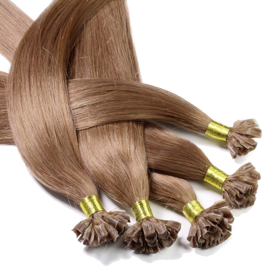 hair2heart Bonding Extensions Echthaar #8/1 Hellblond Asch 0,5g 60cm Braun Damen