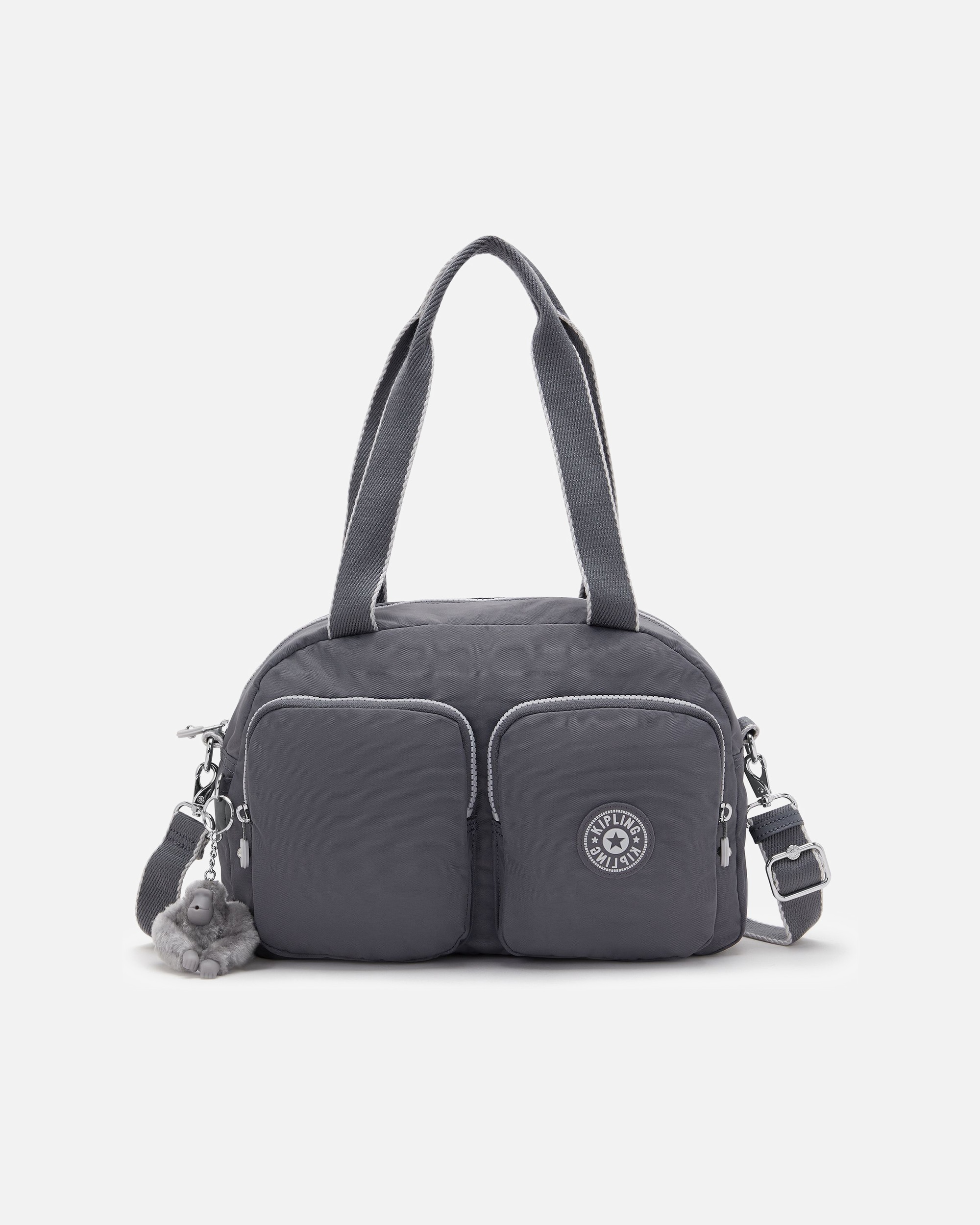 Tasche für Weiblich Kipling Basic Schultertasche moonlit grey