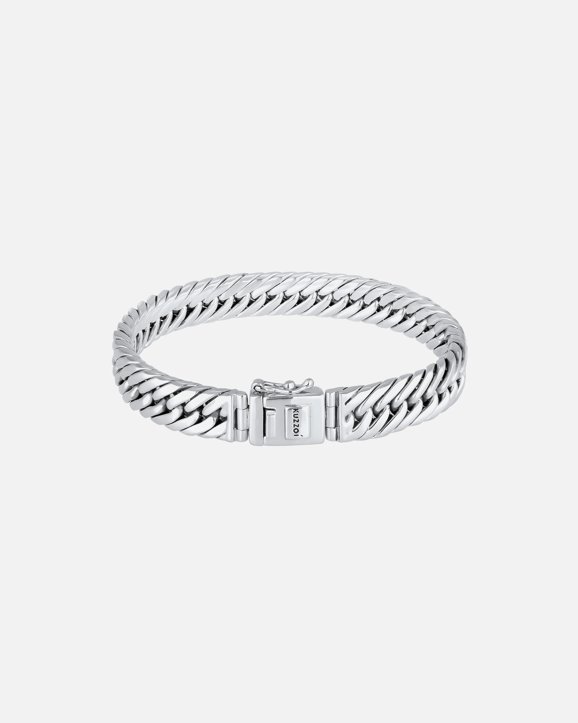 Armband für Männlich KUZZOI Gliederarmband Kastenverschluss Unisex 925 Silber 21
