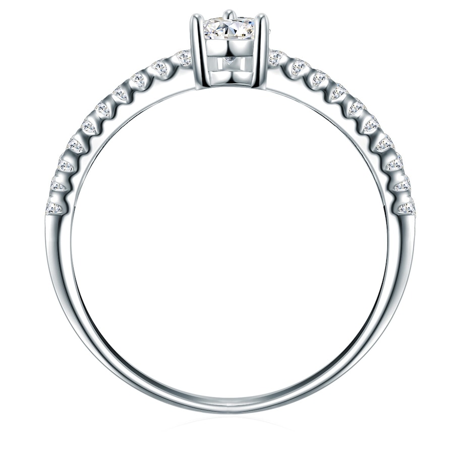 Trilani Ring aus Sterling Silber in silber mit Zirkonia 50 Damen