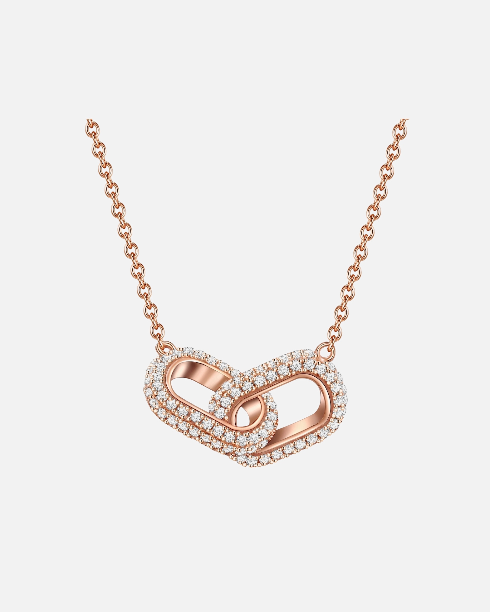 Halskette für Weiblich Glanzstücke München Halskette Sterling Silber Zirkonia in Roségold 40,0 cm Basiskette + 5,0 cm Verlängerung