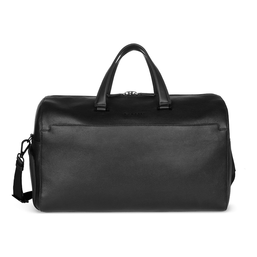 Bugatti Black Weekender Reisetasche Leder 50 cm schwarz Schwarz Herren