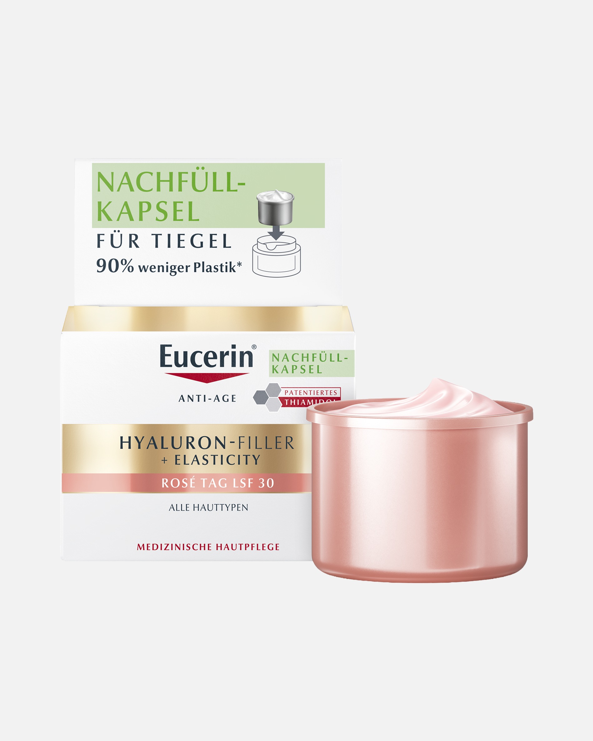 Anti-Aging Pflege für Unisex Eucerin Anti-Age Hyaluron-Filler + Elasticity Rose Tag LSF 30 Refill 50 ml
