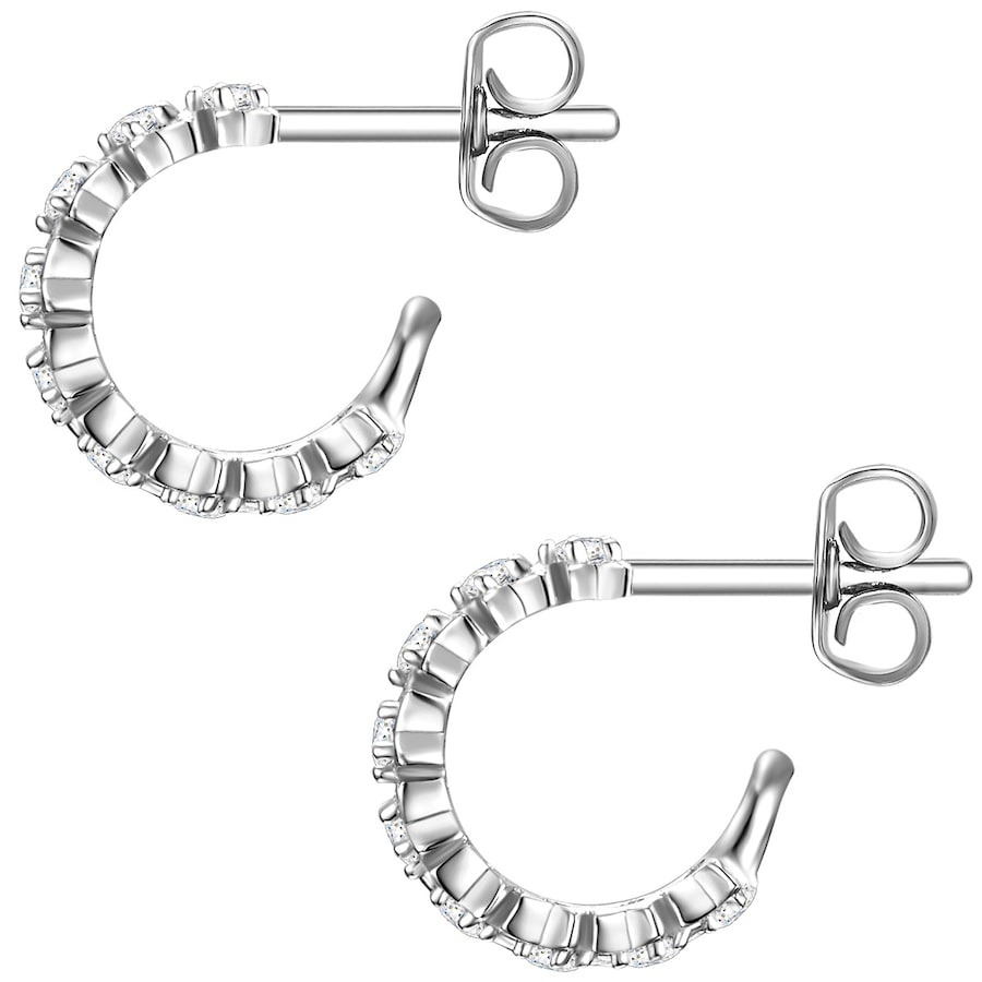 Glanzstücke München Creolen Sterne Sterling Silber Zirkonia in 11,6 mm Damen