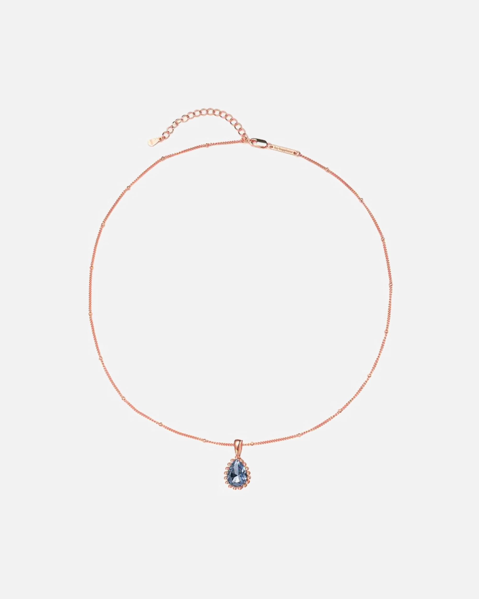 Halskette für Weiblich Hey Happiness Default Brand Line Dezember Geburtsstein Halskette – 925 Sterling Silber Rosegold