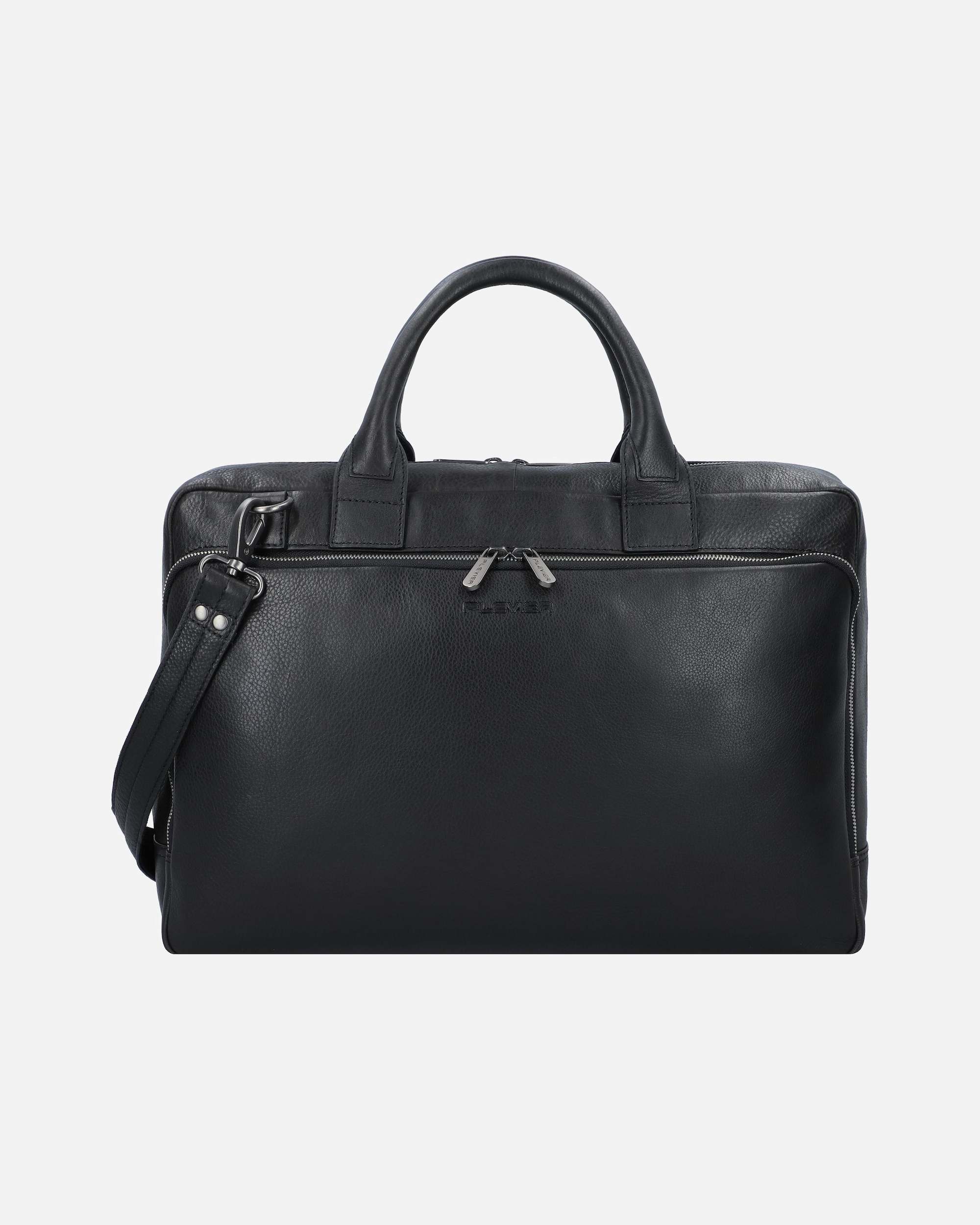Laptoptasche für Männlich Plevier Vintage Bill Aktentasche Leder 40 cm Laptopfach schwarz