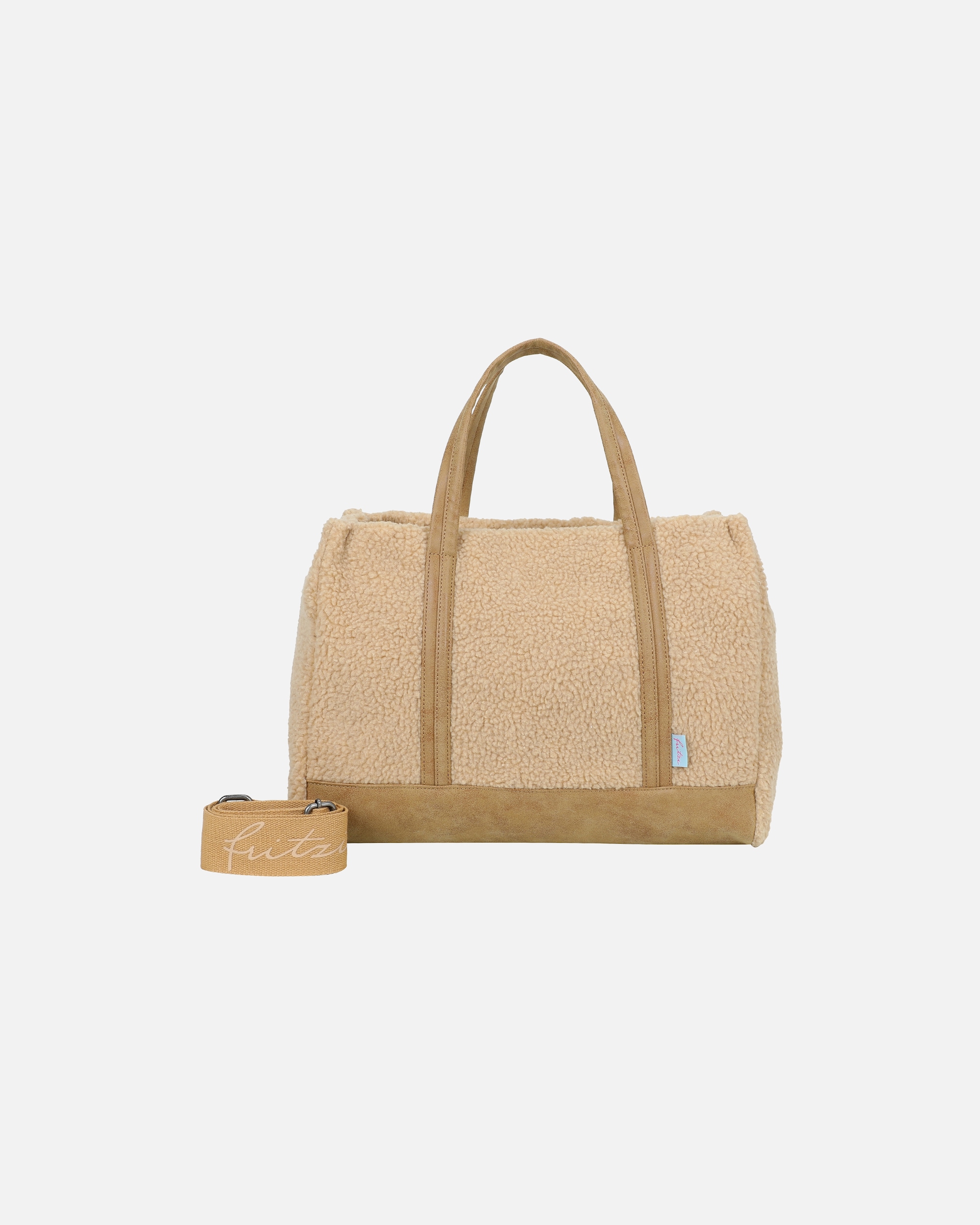 Tasche für Weiblich Fritzi aus Preußen Schultertasche Easy Tote Limited Teddy im modernen Teddy-Look braun