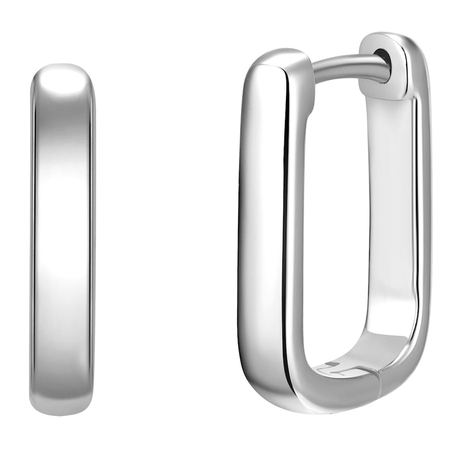 Lulu & Jane Creolen aus Messing in Silber 14,1 mm Damen