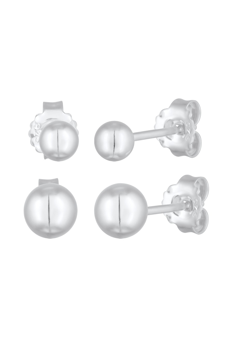 Elli Kugel Ohrstecker 2er Set 925 Silber OneSize Damen