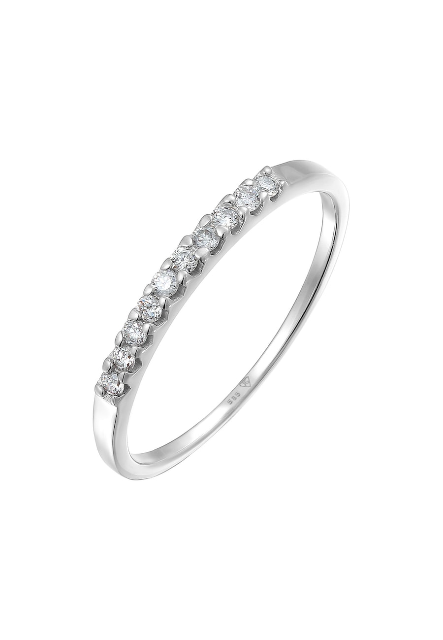 Elli DIAMONDS Memoire Verlobung Diamant (0.15 ct.) 585 Weißgold 52 Damen