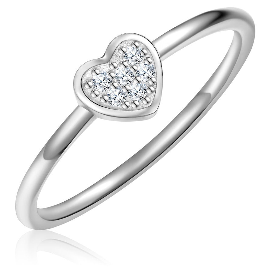Glanzstücke München Ring Herz aus Sterling Silber in mit Zirkonia 56 Damen