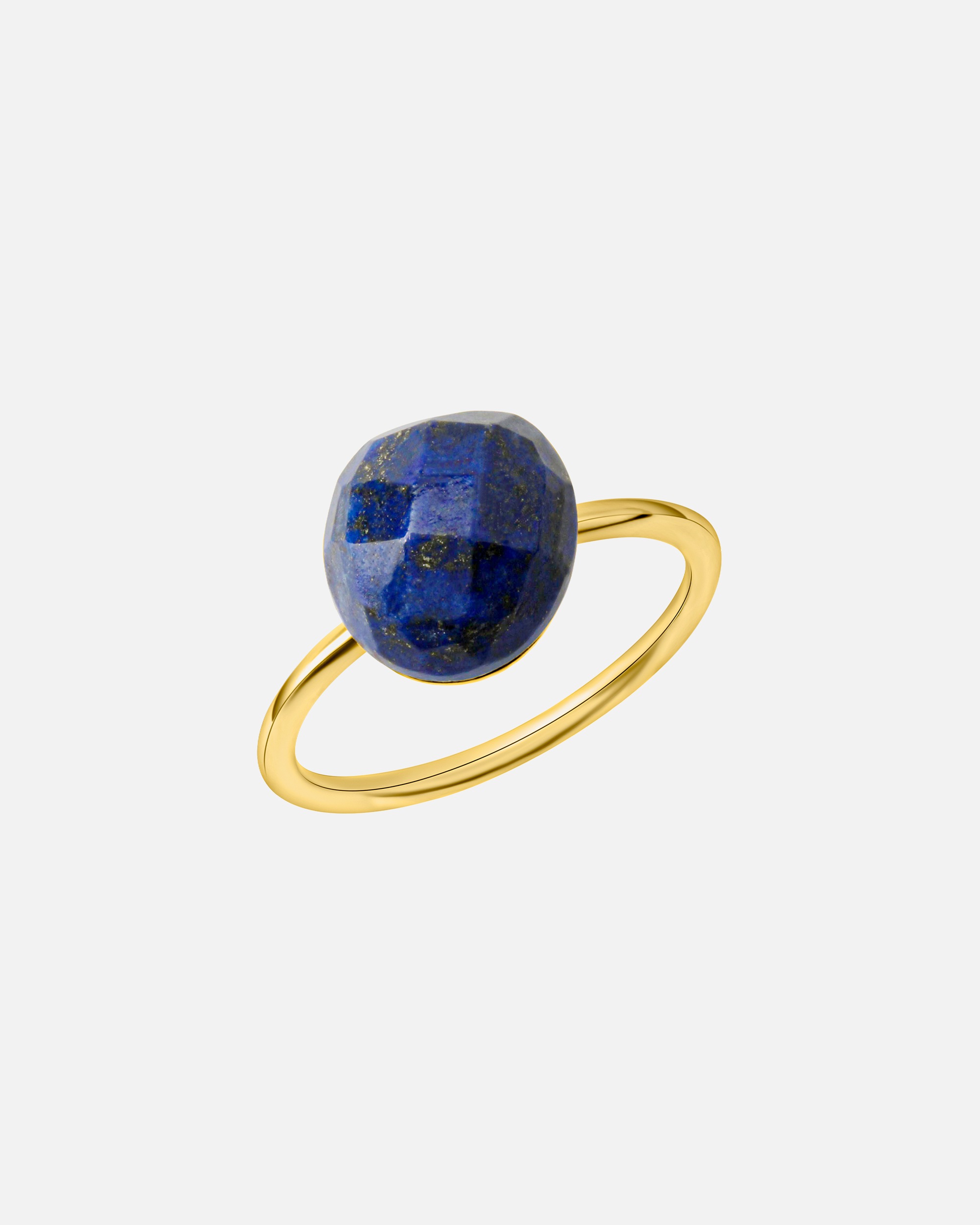 Ring für Weiblich Celesta Ring 925 Silber vergoldet Lapislazuli 925/- Sterling Silber Lapislazuli blau 058 (18,5)