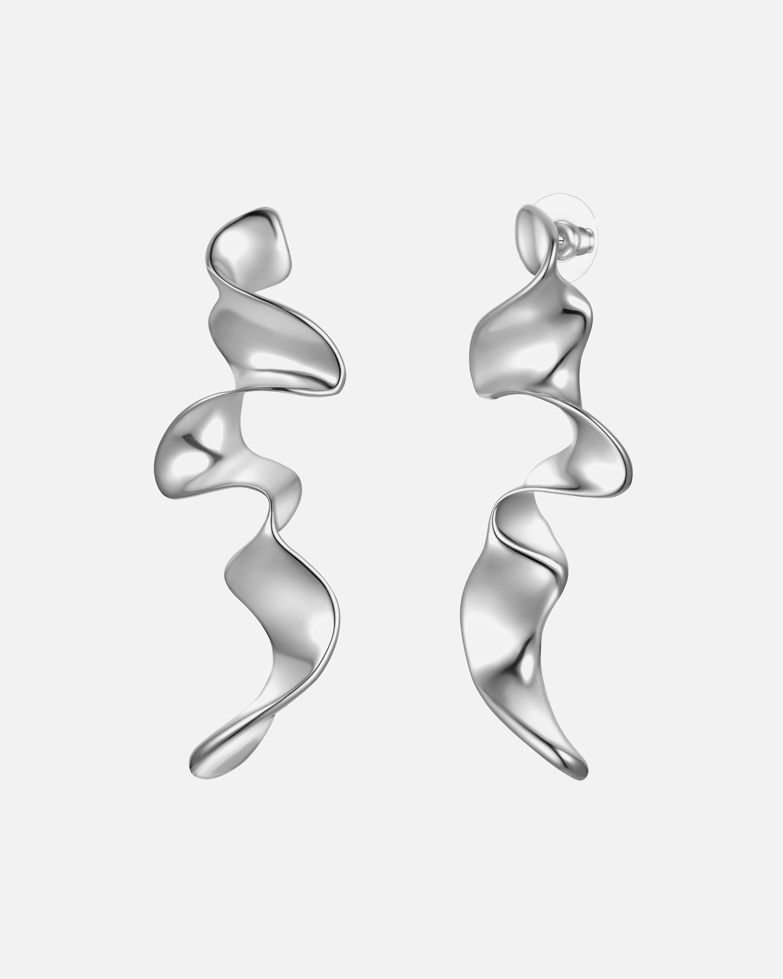 Ohrringe für Weiblich Yokoamii Ohrhänger aus Metall-Legierung in Silber 70,6 mm