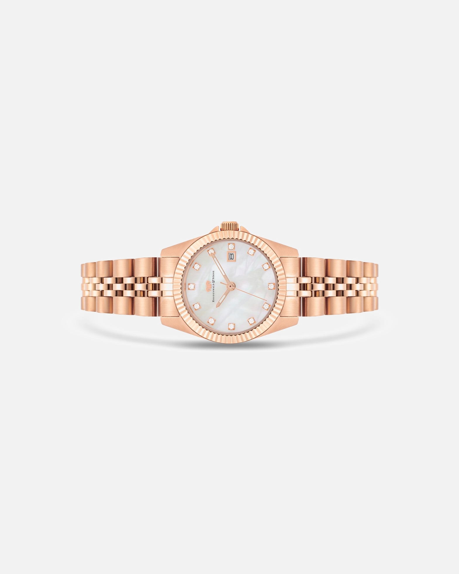 Uhr für Weiblich Rhodenwald & Söhne Armband-Uhr Cassina aus Edelstahl in roségold 27,5 mm