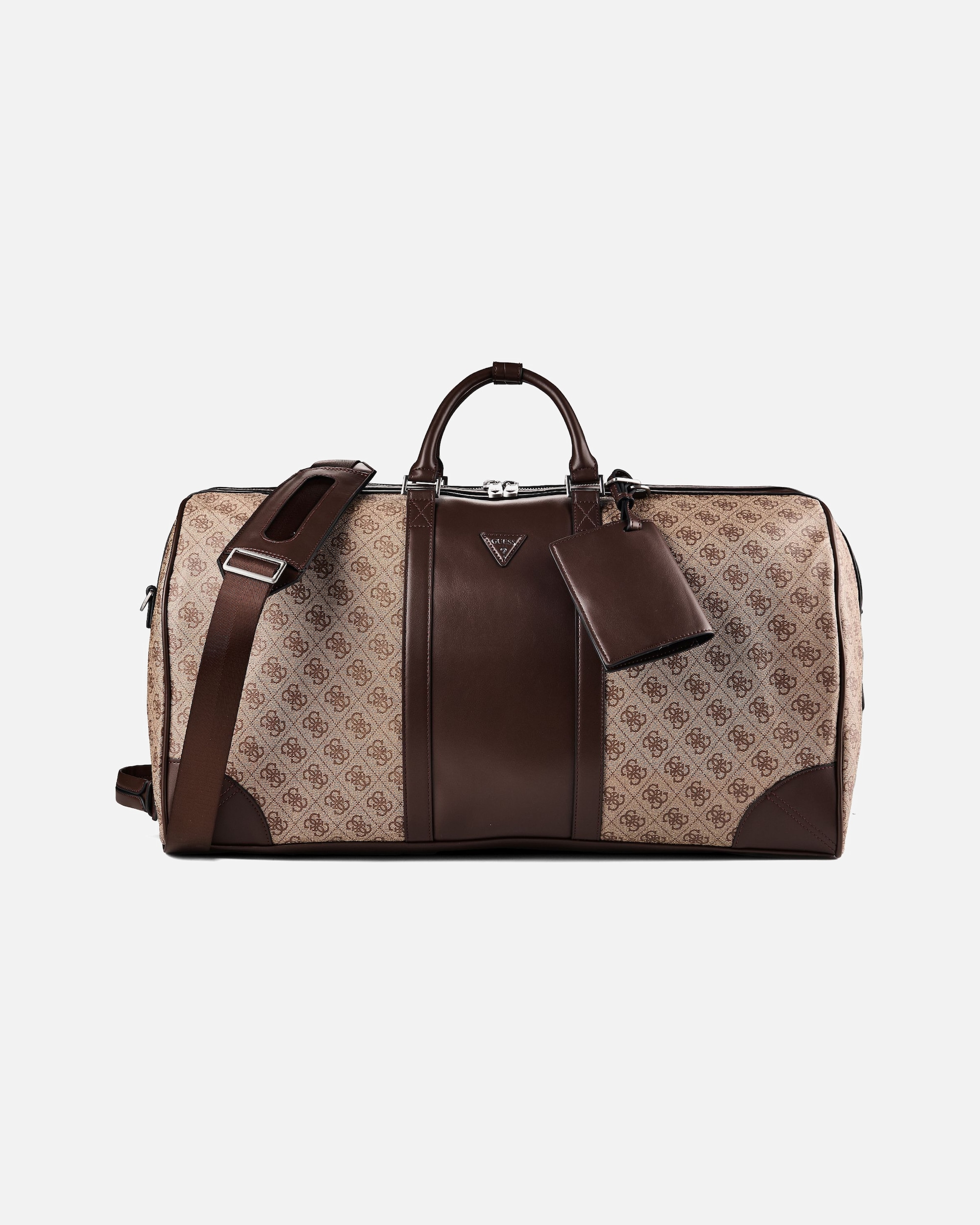 Tasche für Männlich Guess Milano Weekender Reisetasche 55 cm beige-cognac