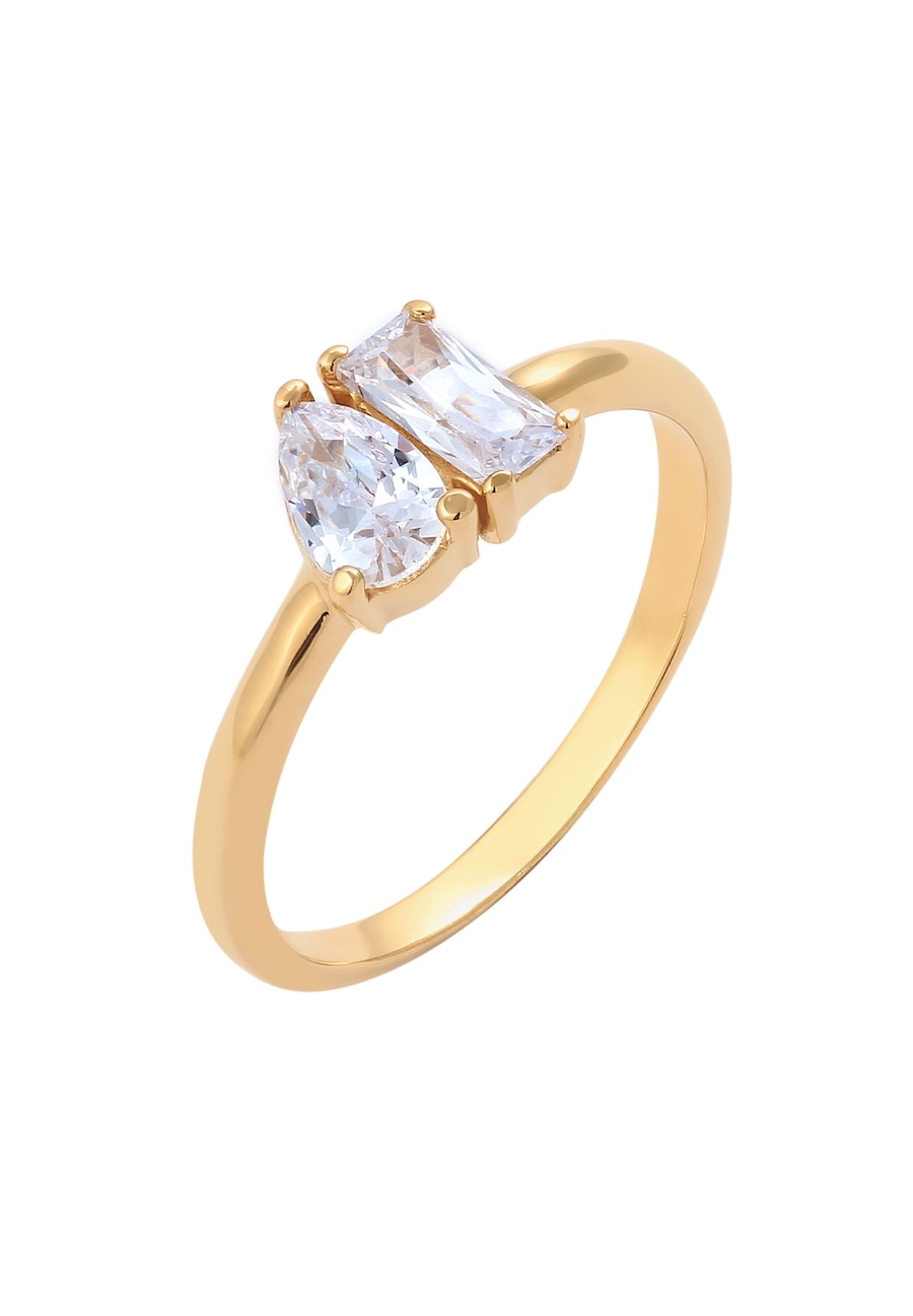 Elli Zirkonia Weiß 925 Sterling Silber 58 Damen