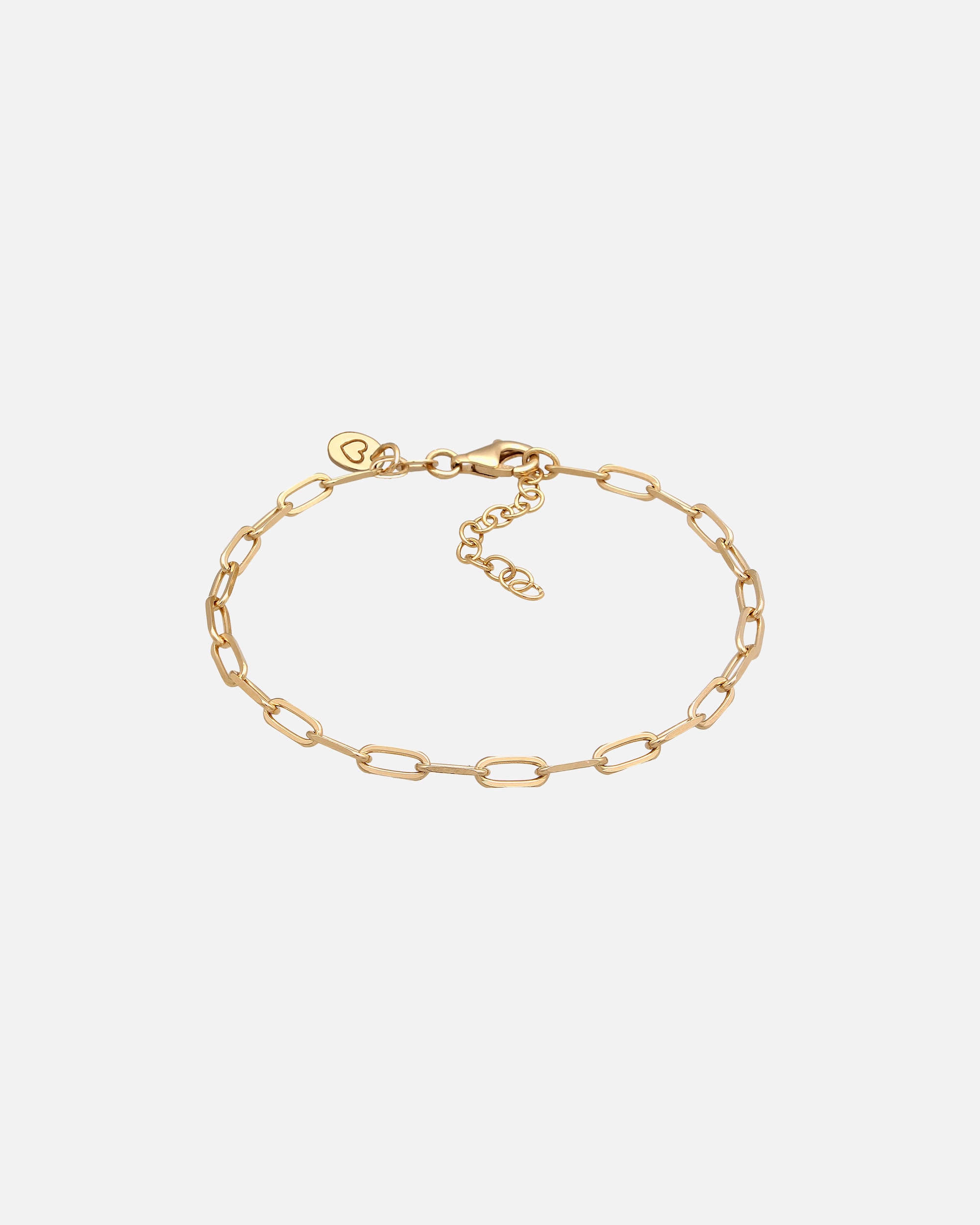 Armband für Weiblich Elli Gliederarmband Charmträger Herz 925 Sterling Silber goldfarben