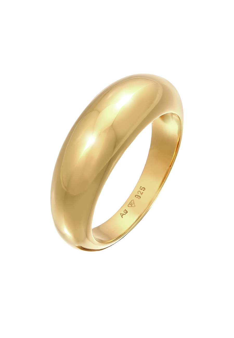 Elli PREMIUM Bandring Stapelring Chunky 925er Silber rhodiniert 54 Damen