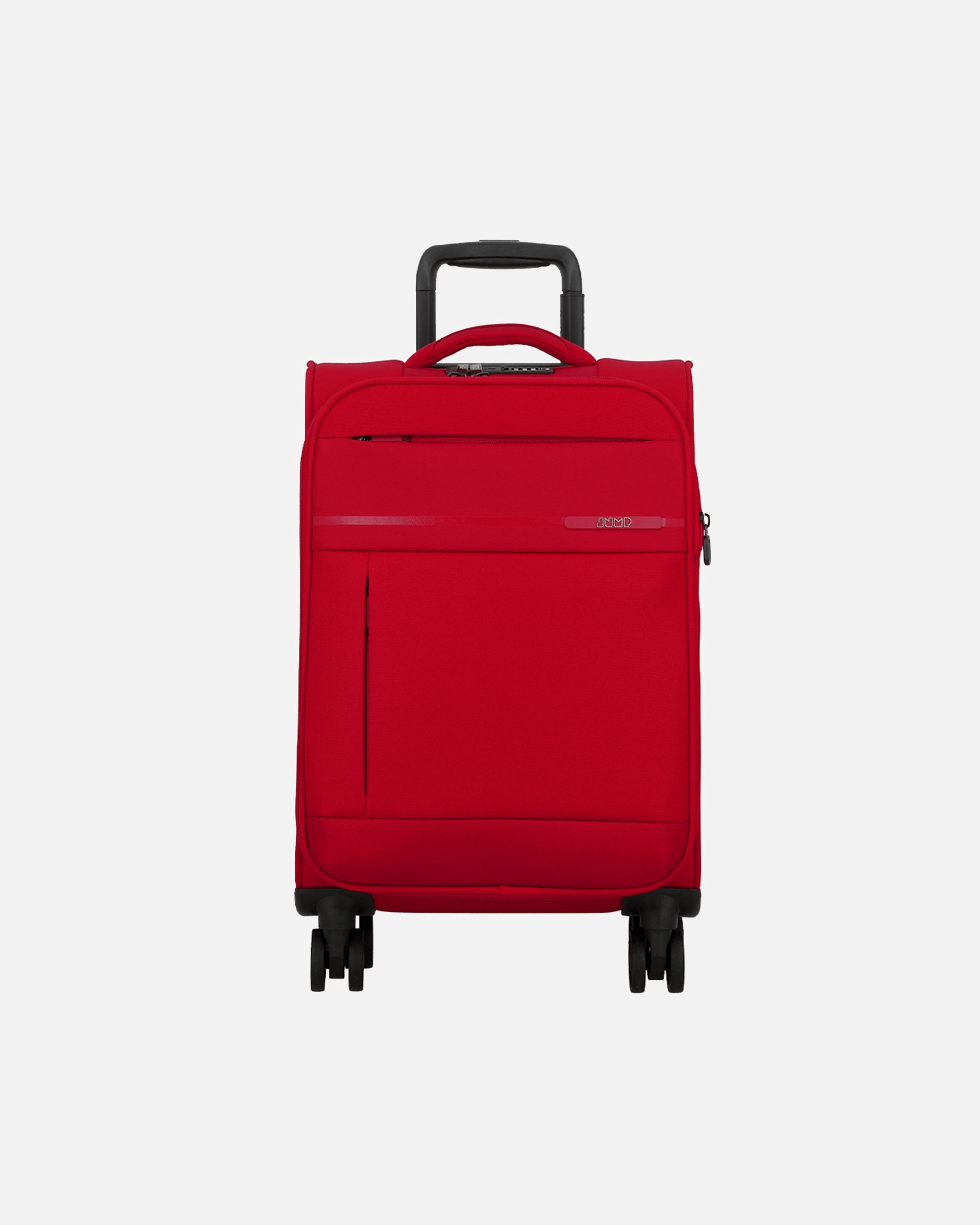 Handgepäckkoffer für Männlich Jump Monthélys 4 Rollen Kabinentrolley 55 cm mit Dehnfalte red