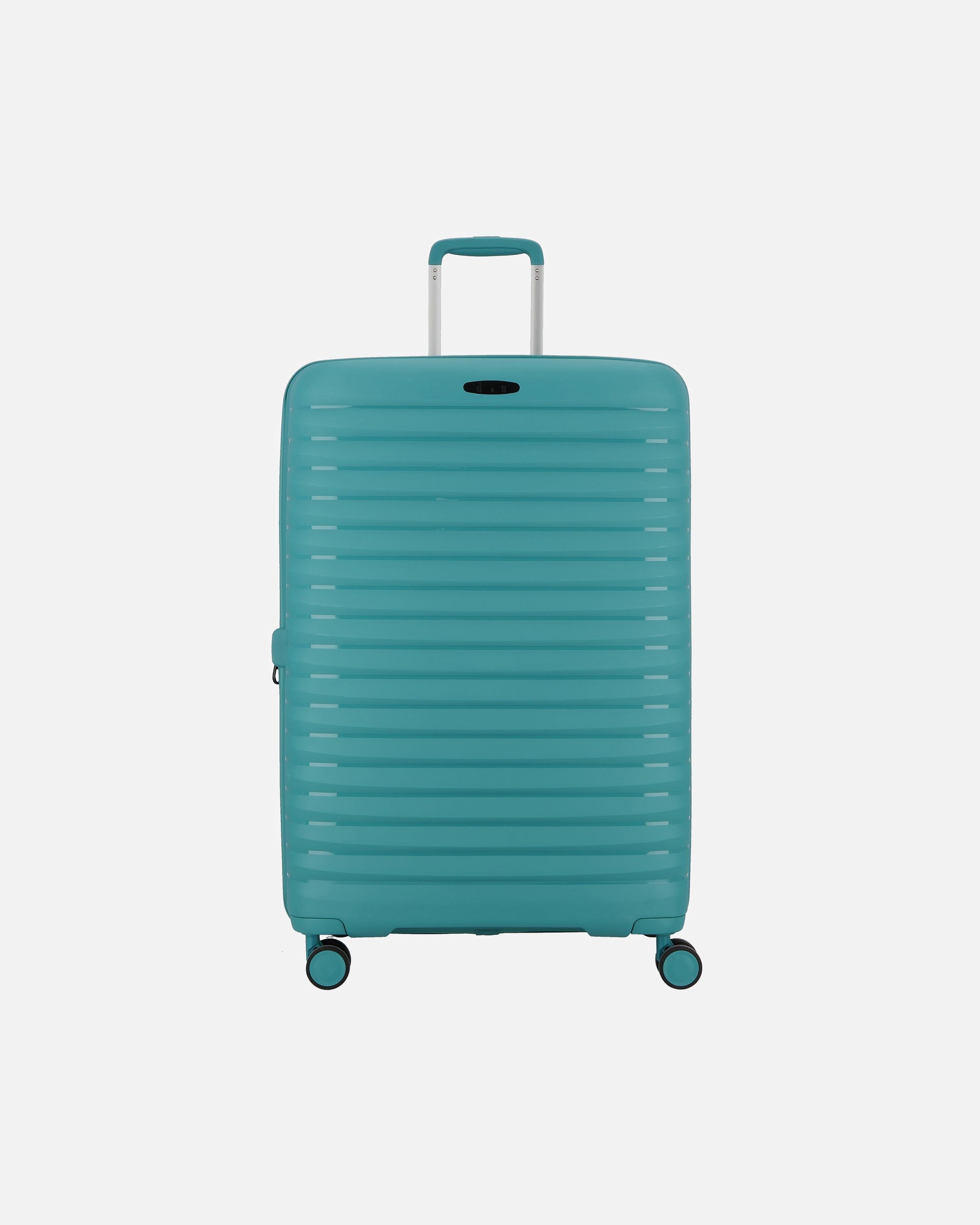 Koffer für Männlich d & n Travel Line 4500 4 Rollen Trolley L 75 cm mit Dehnfalte petrol