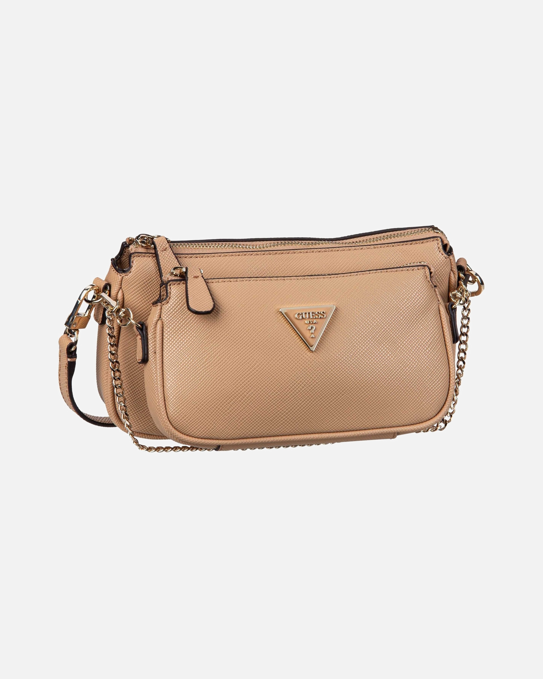 Umhängetasche für Weiblich Guess Umhängetasche Noelle Double Pouch ZG Beige