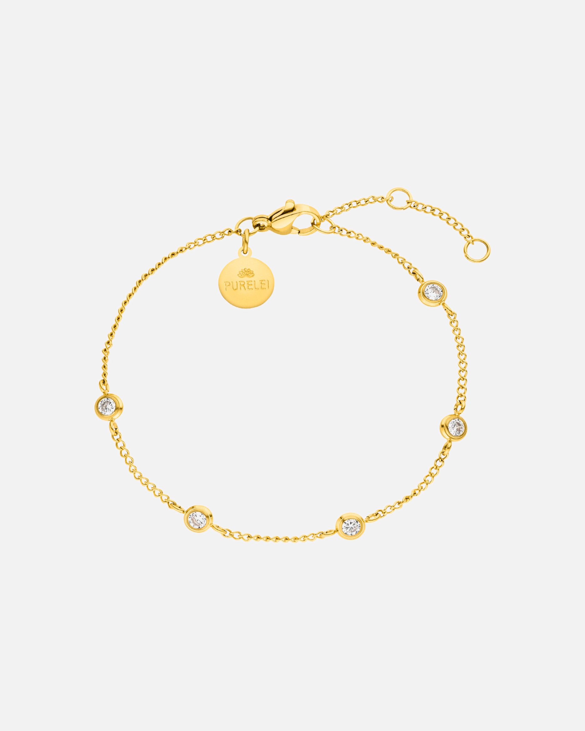 Fußschmuck für Unisex Purelei Spotlight Fußkettchen 100% Edelstahl Gold
