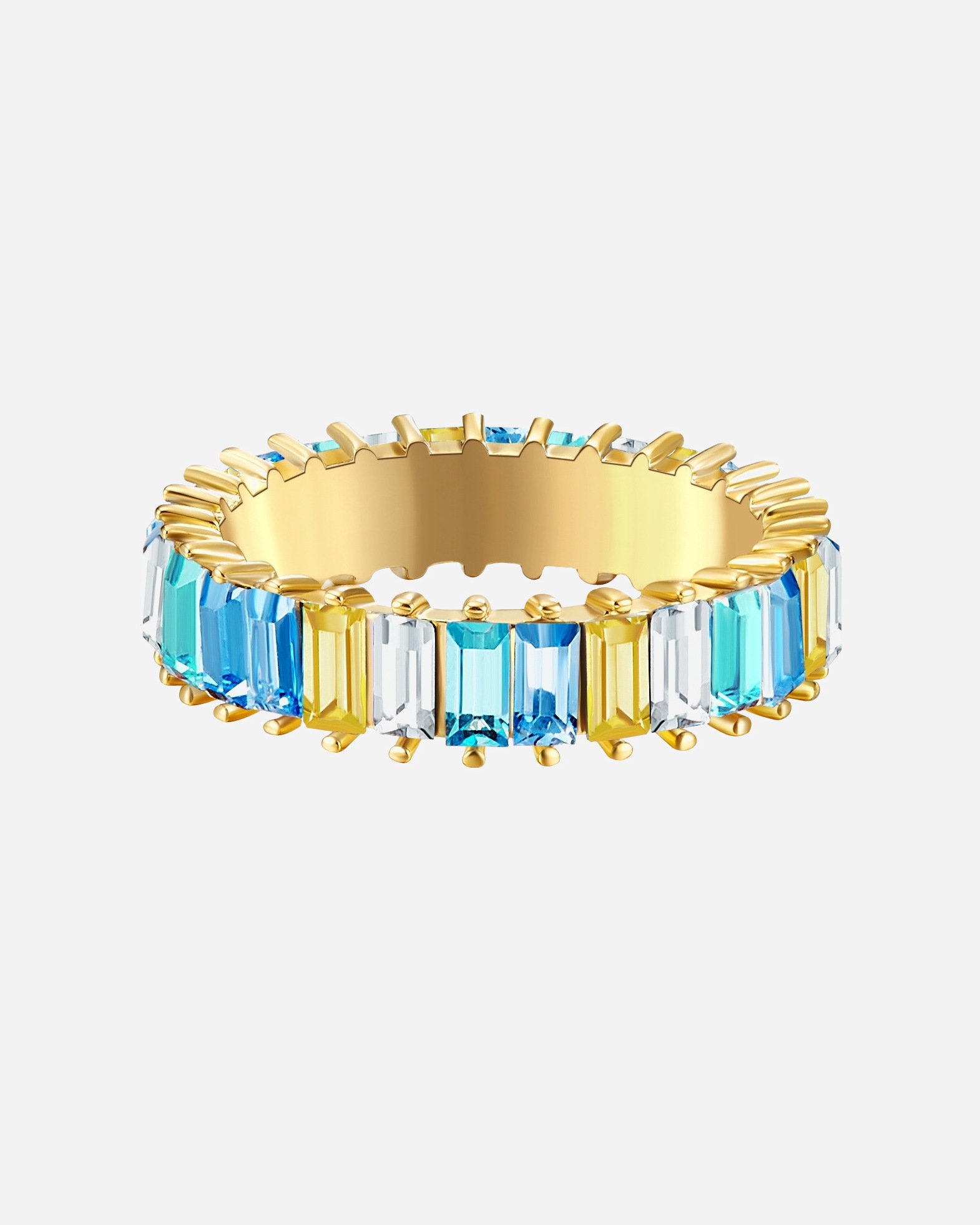 Ring für Weiblich Yokoamii Ring Metall-Legierung Glaskristall in Gelbgold 50