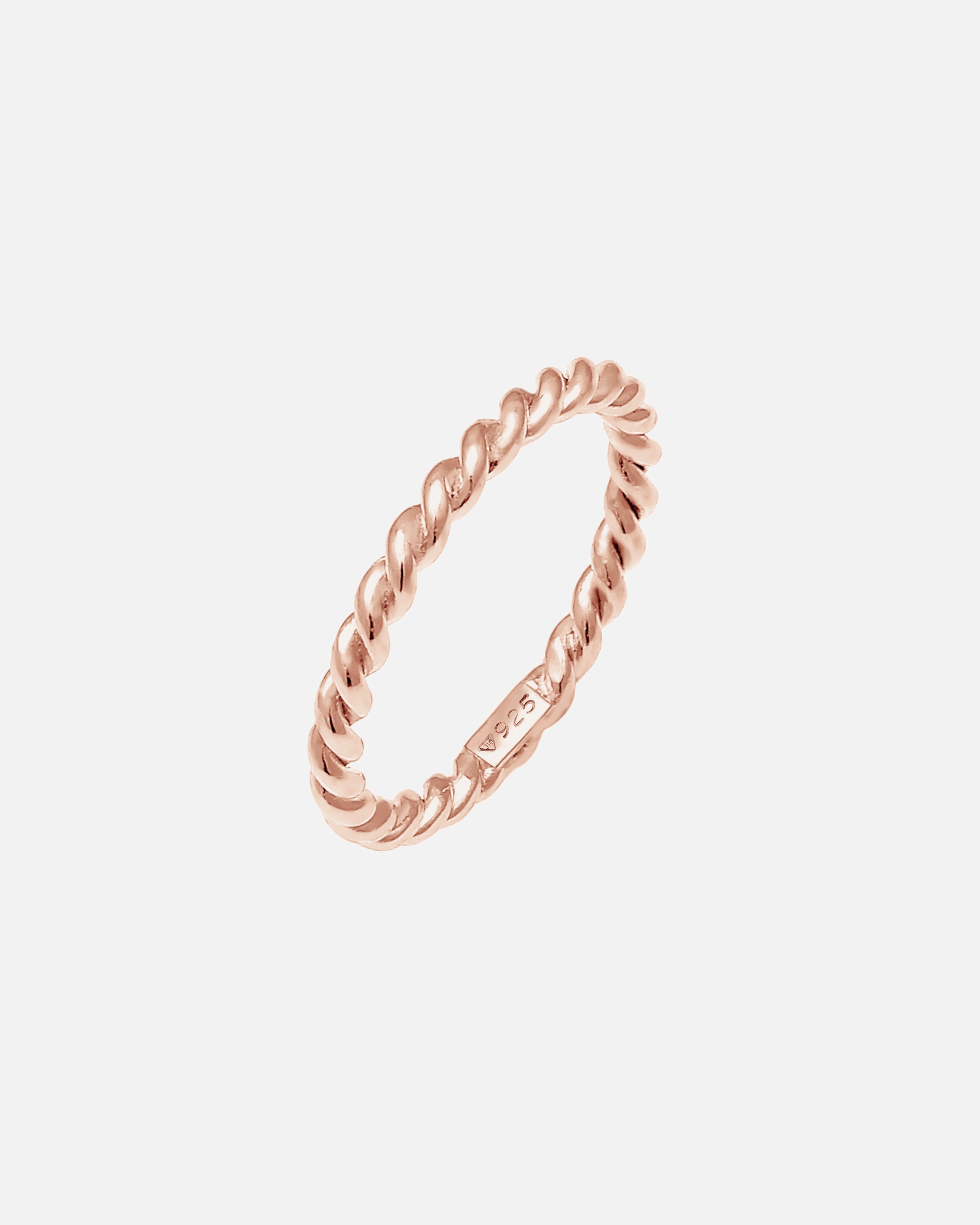 Ring für Weiblich Nenalina Twisted Gedreht Basic Schlicht Trend 925 Silber 56