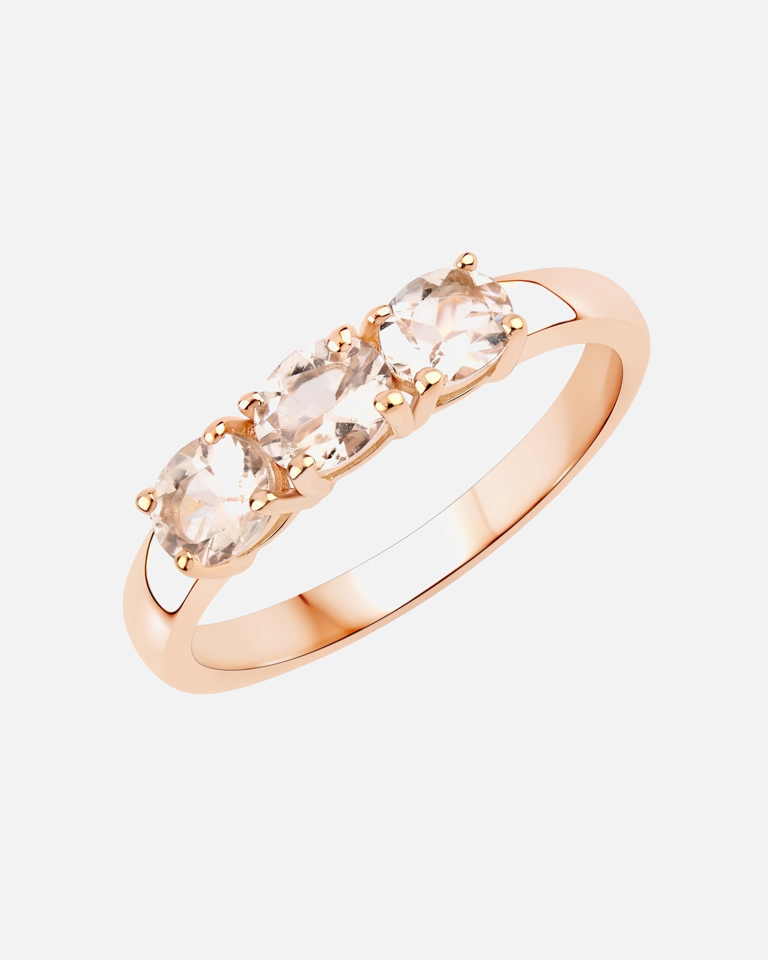 Ring für Weiblich Rafaela Donata Ring Sterling Silber Morganit in Roségold 60