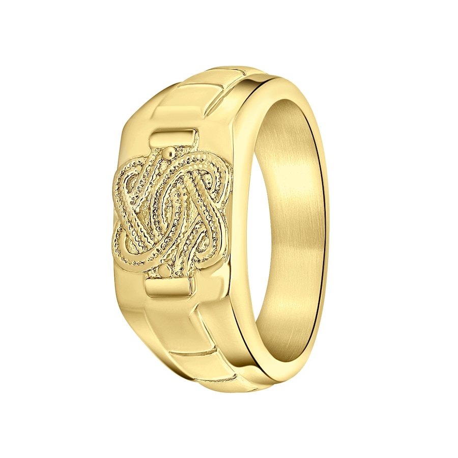 Lucardi Ringe Stahl Gold - 60mm Herren
