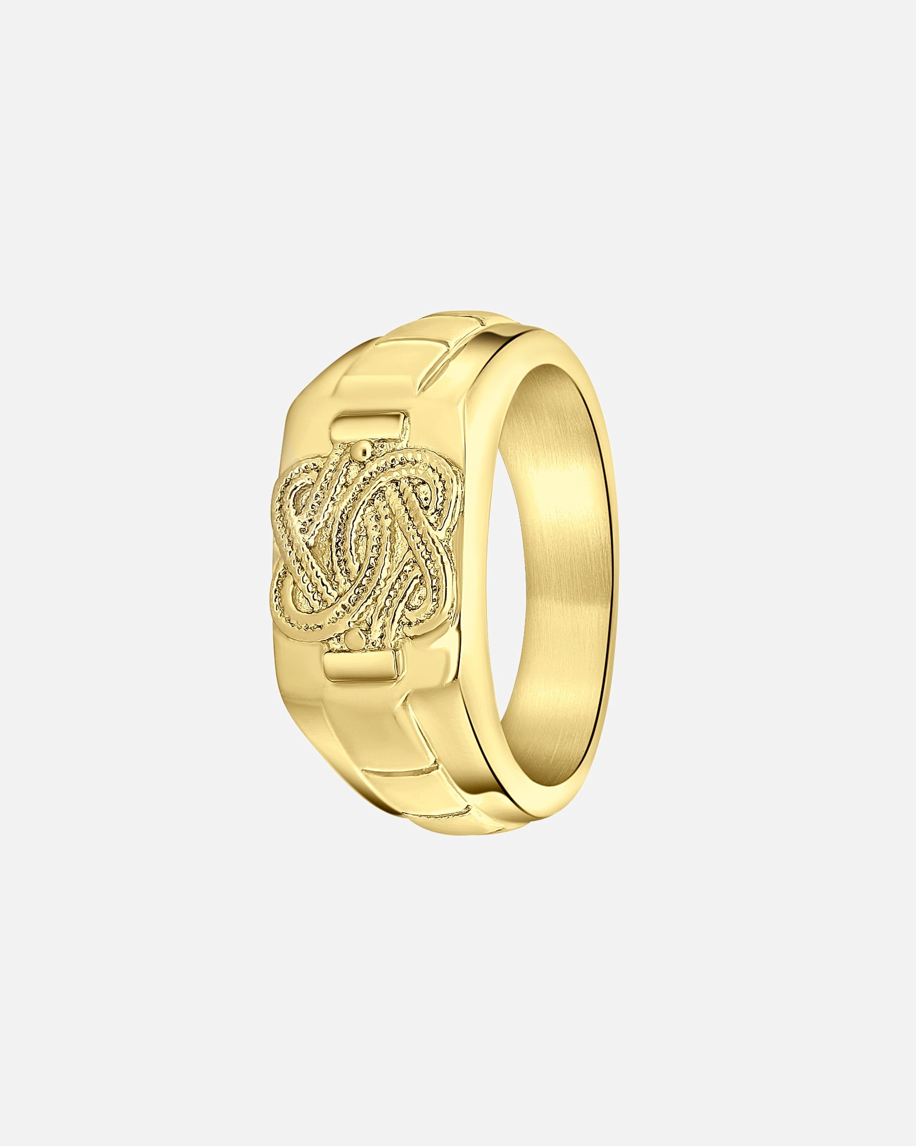 Ring für Männlich Lucardi Ringe Stahl Gold - 57mm