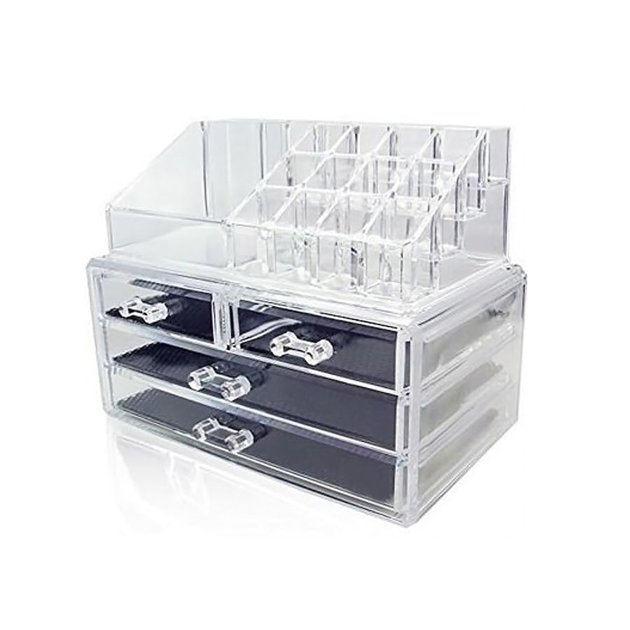 UNIQ Makeup-Organizer mit 4 Schublade und 13 Fächern 1155 Transparent