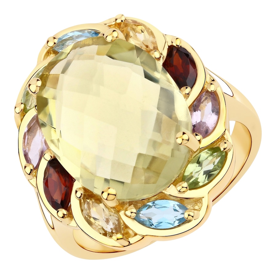 Rafaela Donata Ring Sterling Silber Lemonquarz in Gelbgold 50 Damen