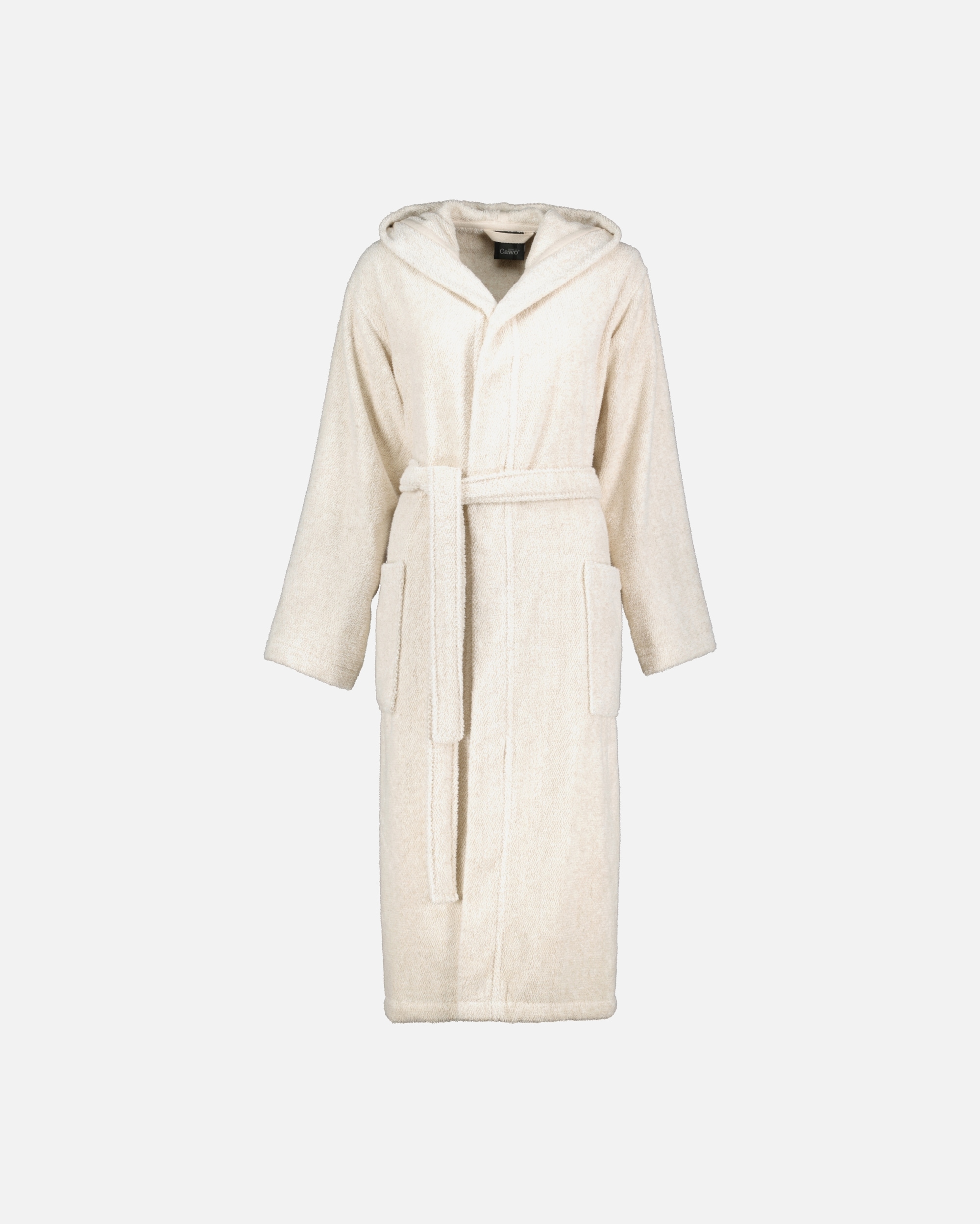Bademantel für Unisex Cawö Cawö Bademäntel Damen Kapuze SAUNA Cotton & Hemp 846 natur - 33 XL